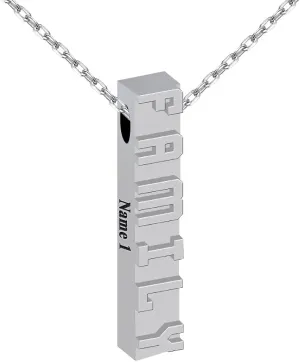 Novgarden Dainty Custom Name Necklace, Sterling Silver Name Necklace Personalized Vertical Engraved Necklace Charm Jewelry Gift for Your Girlfriend, Wife