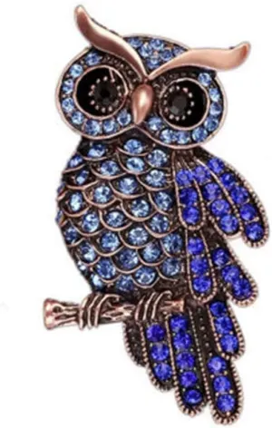Owl Brooch Pins for Women Crystal Rehinestone Owl Brooches Animal Corsage Lapel Pin Brooch Christmas Enamel Xmas Party Decor Jewelry Gift