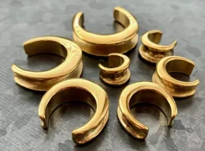 PAIR of Unique Saddle Ear Spreader - Surgical Steel Tunnels - Plugs - Gauges - Body Jewelry