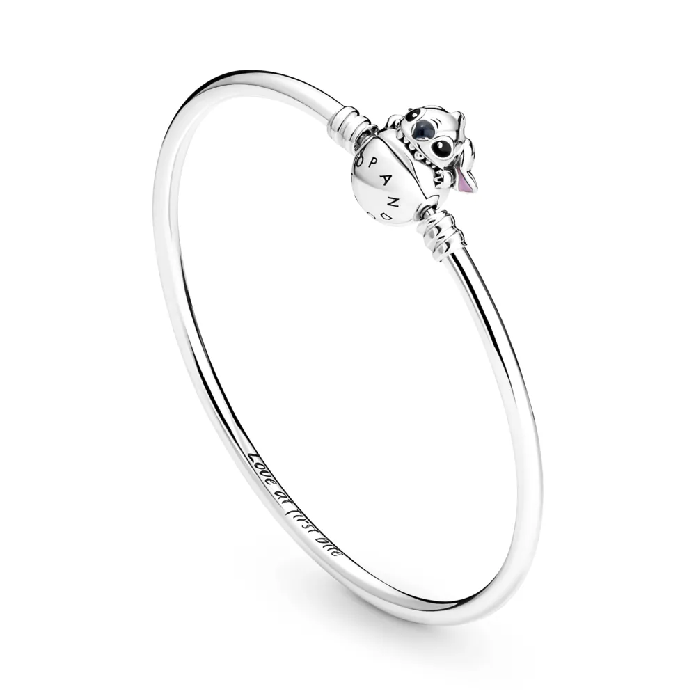 Pandora Moments Disney Stitch Biting Clasp Bangle