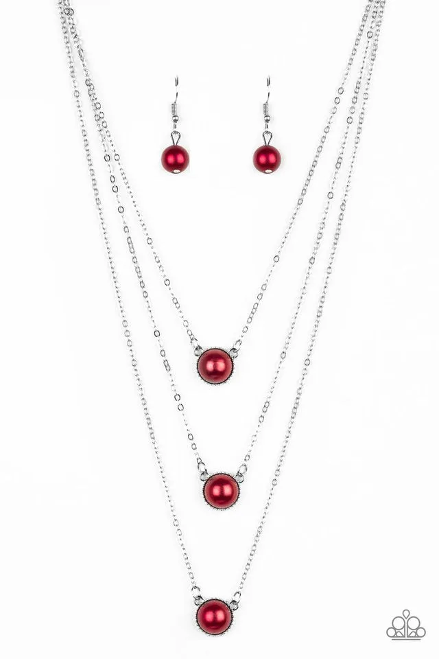 Paparazzi Necklace ~ A Love For Luster - Red