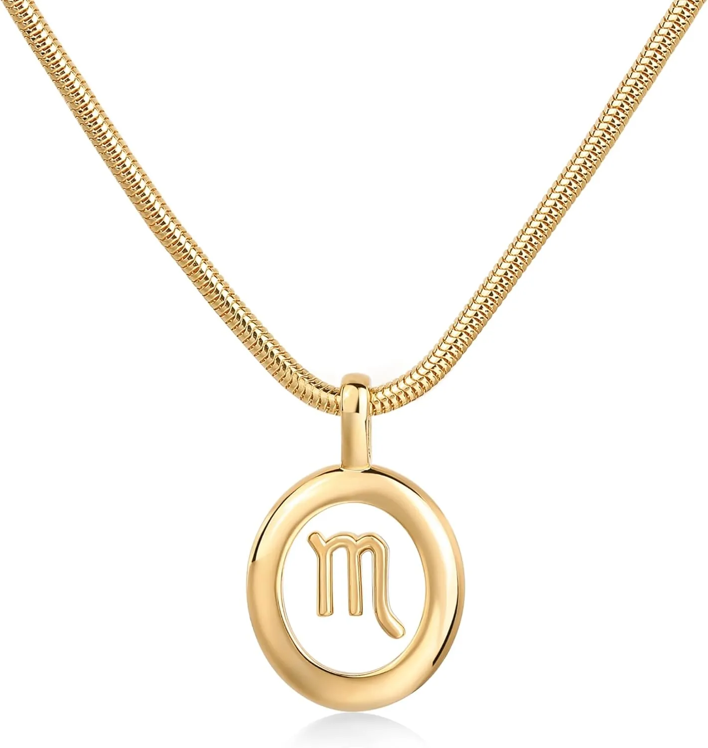 PAVOI 14K Gold Plated Unique Floating Astrology Pendant Necklace for Women - Horoscope Charm Necklace - Dainty Zodiac Gifts
