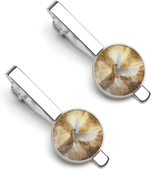 Peace Dove Tie Clip Classic Necktie Bar Pinch Clothing Accessories for Wedding Party Business
