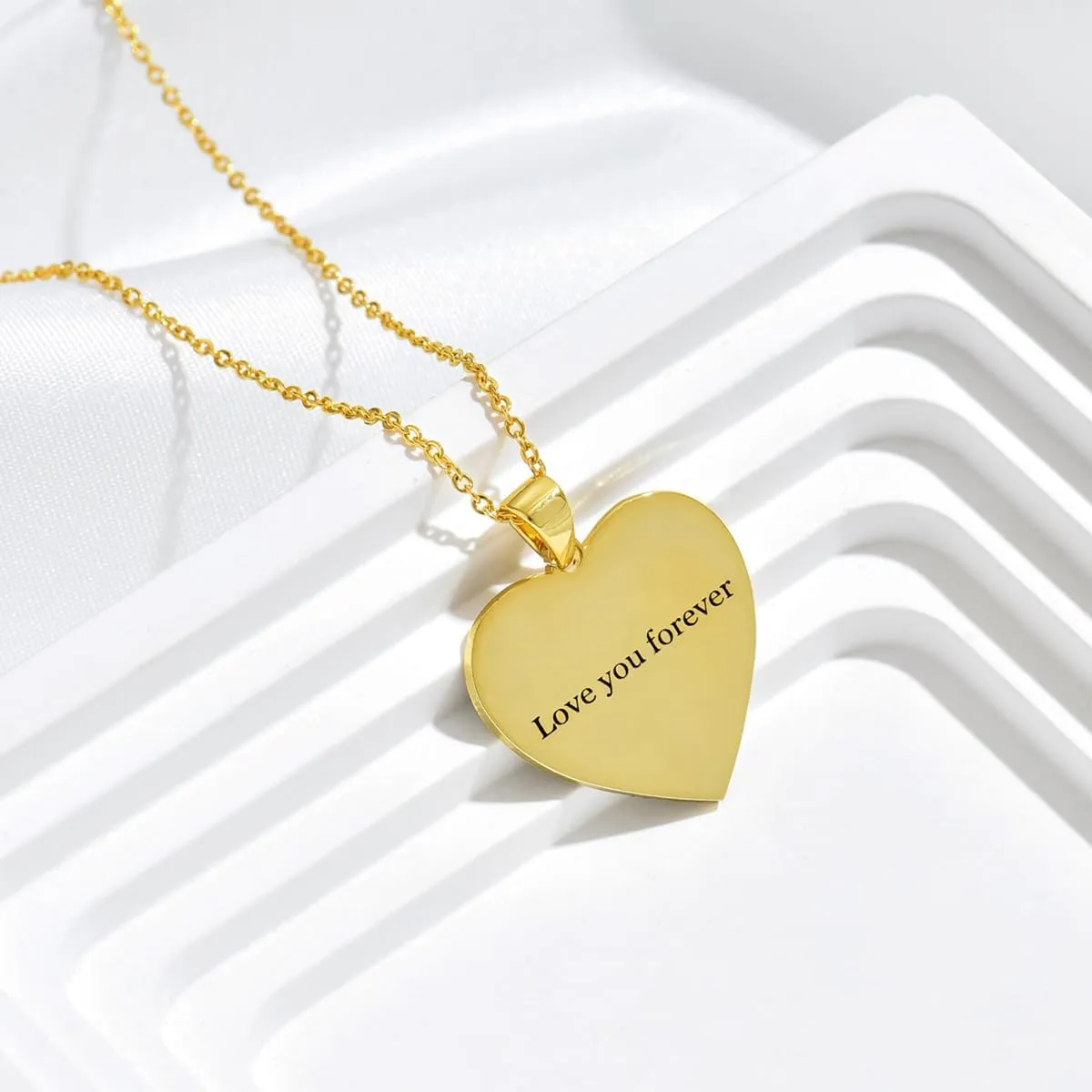 Personalized Fingerprint Necklace Custom Engraved Handwriting Message Pendant Necklace Memorial Necklace for Women Memorial Jewelry Grandma Gift