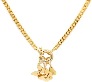 Personalized Gold Plated Butterfly Pendant Name Necklace for Women,Custom Pearl and Stainless Steel Chain Name Necklace,DIY Accessories, Birthday Party Jewelry Gifts