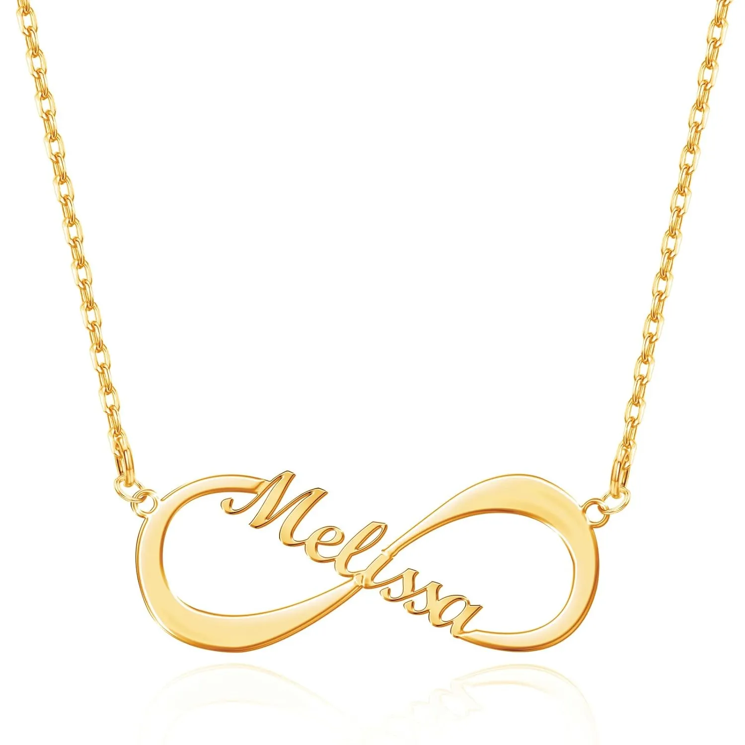 Personalized Infinity Custom Name Necklace Women Handmade Gold Pendant Necklace