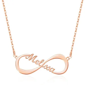 Personalized Infinity Custom Name Necklace Women Handmade Gold Pendant Necklace
