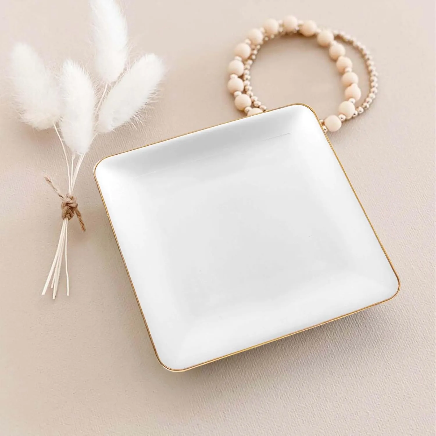Personalized Jewelry Tray Dish Custom Ring Dishes for Women Ceramic Trinket Trays Design Name Image Earring Dishes, Valentines Wedding Birthday Gifts for Best Friend Couple