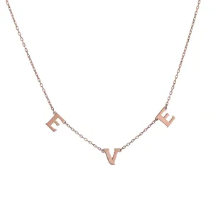 Personalized Women's Sterling Silver Name Necklace, Custom Initial Pendant with Adjustable Chain, Ideal Birthday Gift