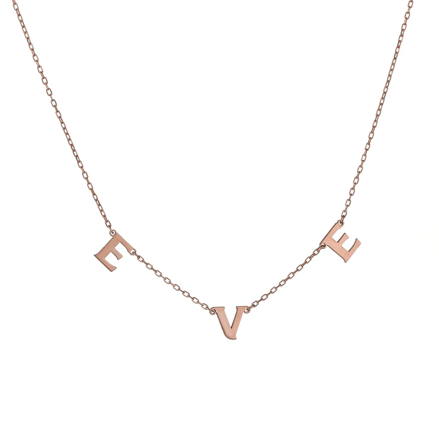 Personalized Women's Sterling Silver Name Necklace, Custom Initial Pendant with Adjustable Chain, Ideal Birthday Gift