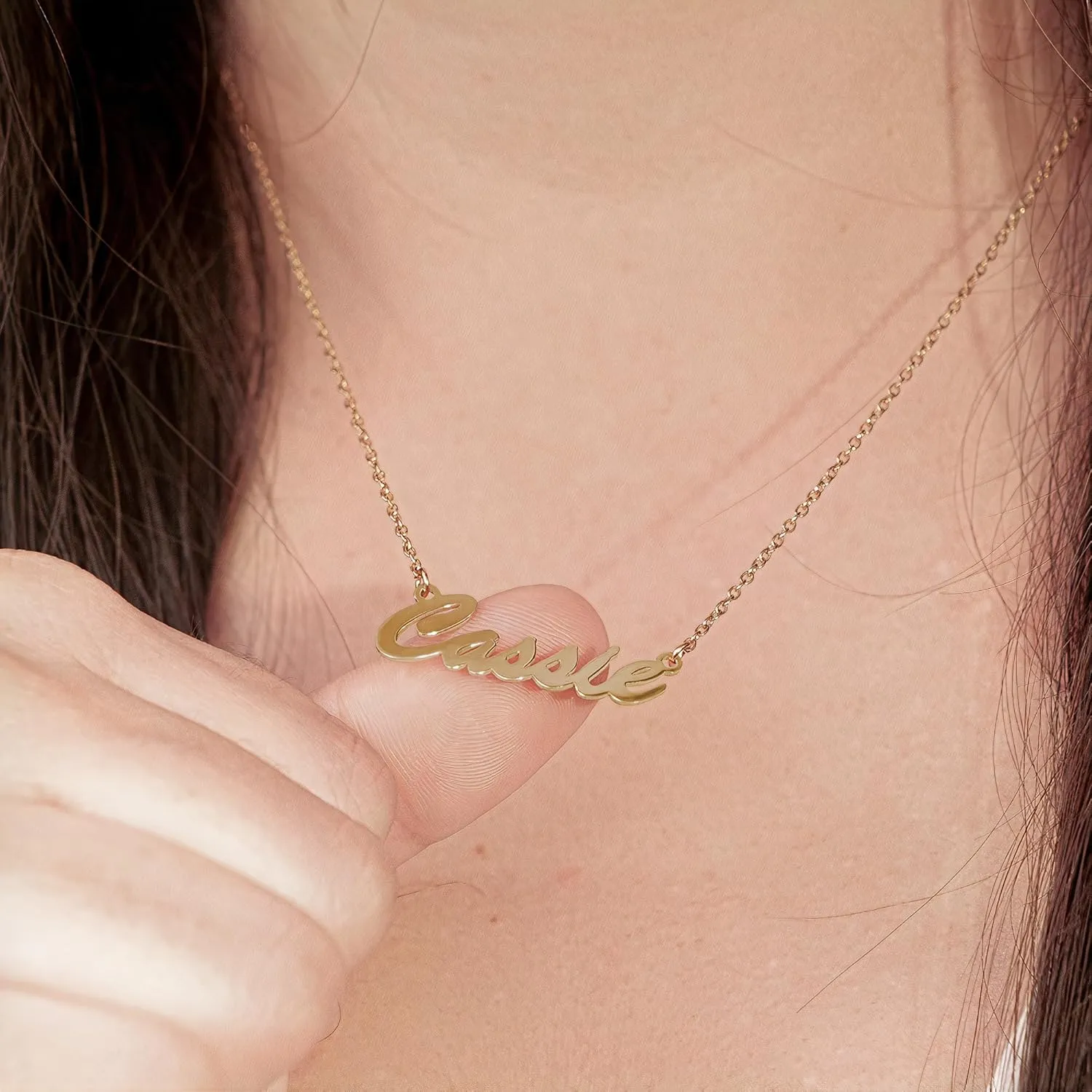 PicturesOnGold.com Custom Name Necklace For Women Personalized Name Necklace in Sterling Silver or Gold Necklace Personalized with any Name or Word