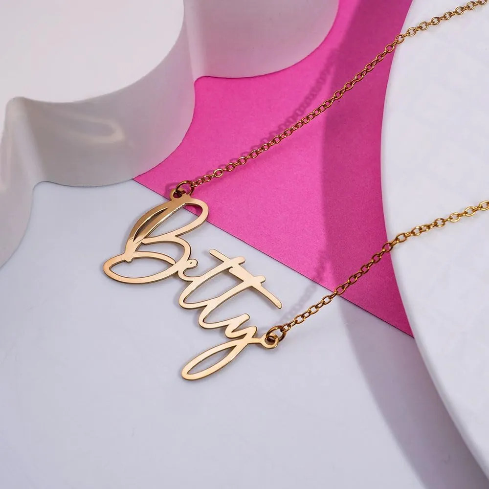 PicturesOnGold.com Custom Name Necklace For Women Personalized Name Necklace in Sterling Silver or Gold Necklace Personalized with any Name or Word