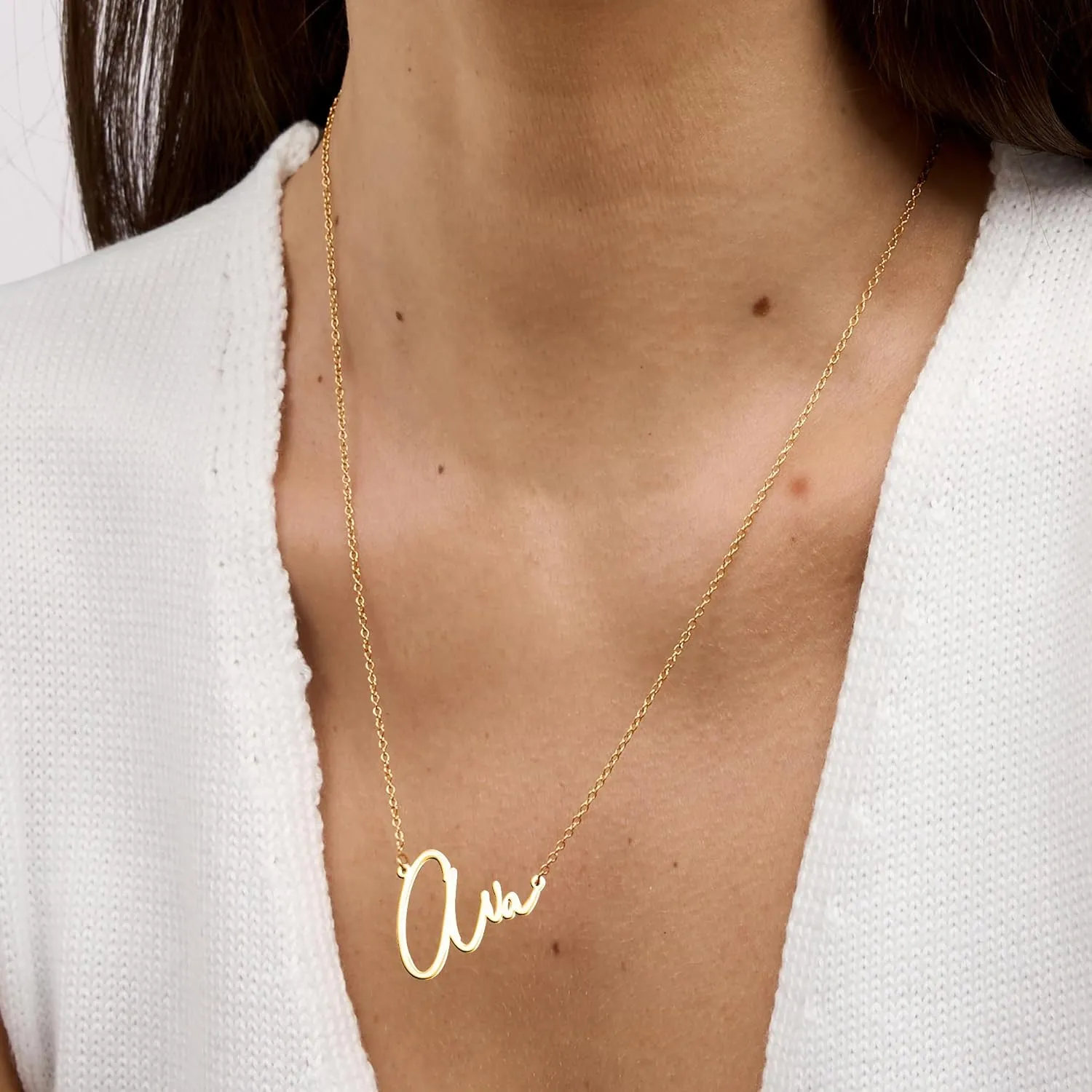 PicturesOnGold.com Custom Name Necklace For Women Personalized Name Necklace in Sterling Silver or Gold Necklace Personalized with any Name or Word