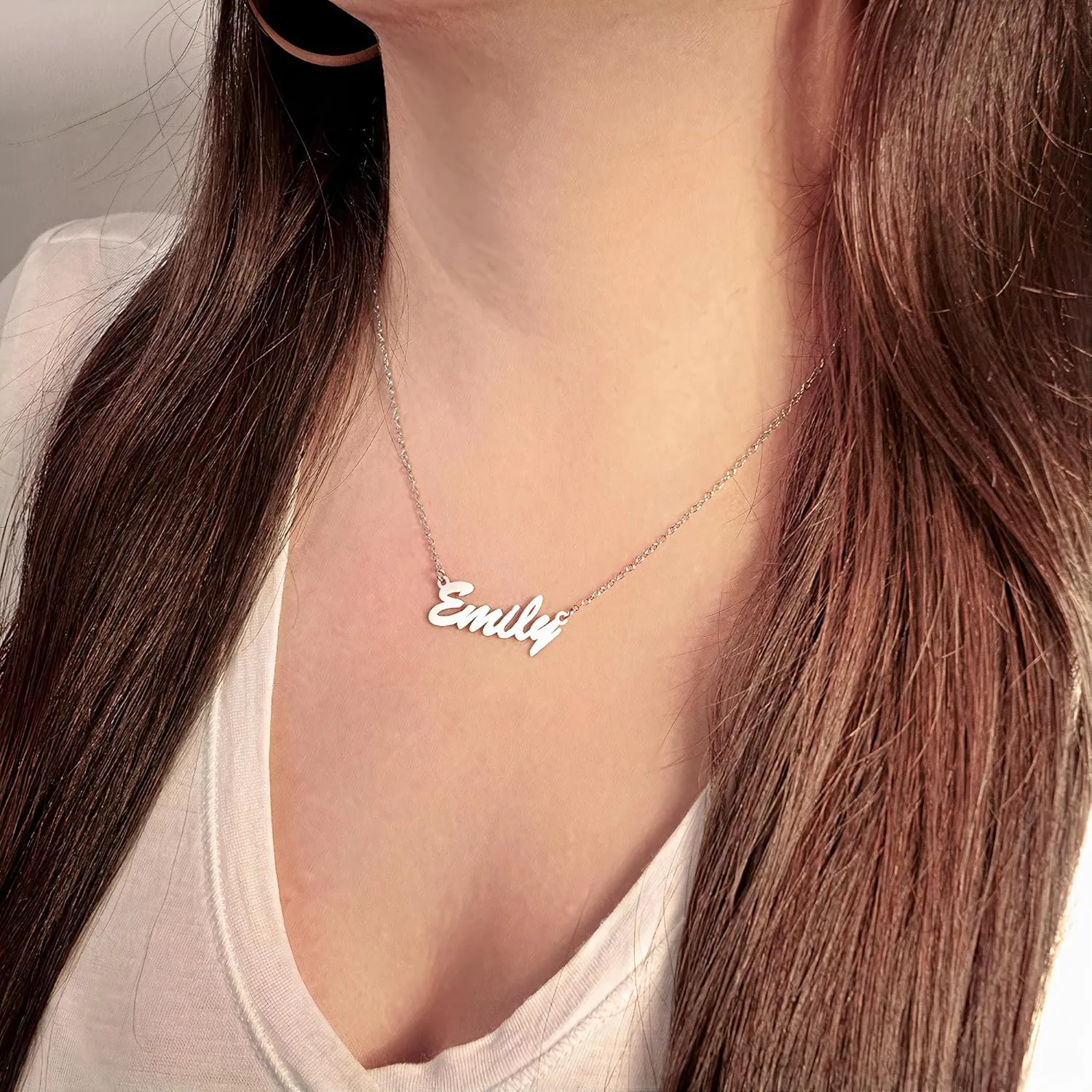 PicturesOnGold.com Custom Name Necklace For Women Personalized Name Necklace in Sterling Silver or Gold Necklace Personalized with any Name or Word