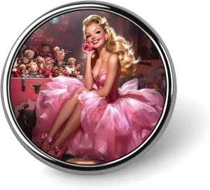 Pin Up Girl Print Round Badge Cute Brooch Pins Button Badges for Backpack Jackets Hats Decor