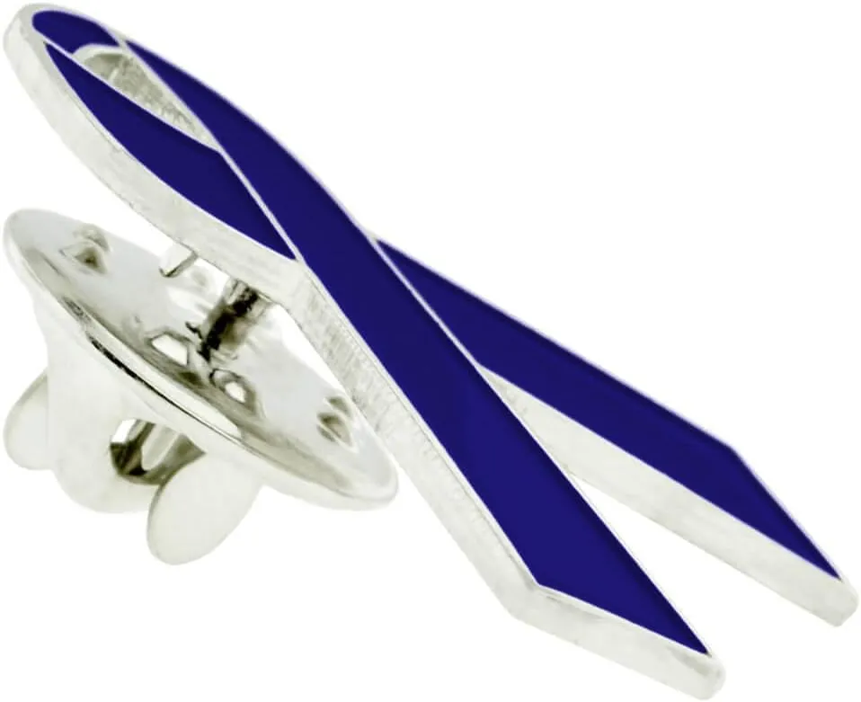 PinMart Awareness Enamel Lapel Pin  Nickel and Gold Plated Ribbon Pin  Prevention and Awareness Ribbon  Jewelry Brooch with Secure Clutch Back