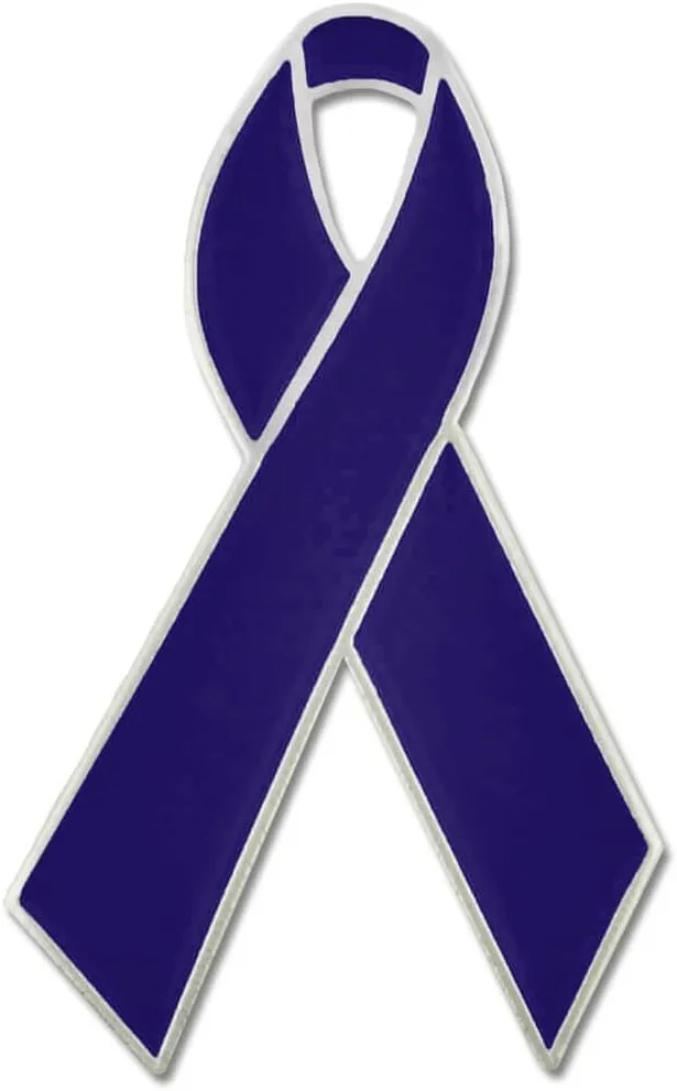 PinMart Awareness Enamel Lapel Pin  Nickel and Gold Plated Ribbon Pin  Prevention and Awareness Ribbon  Jewelry Brooch with Secure Clutch Back
