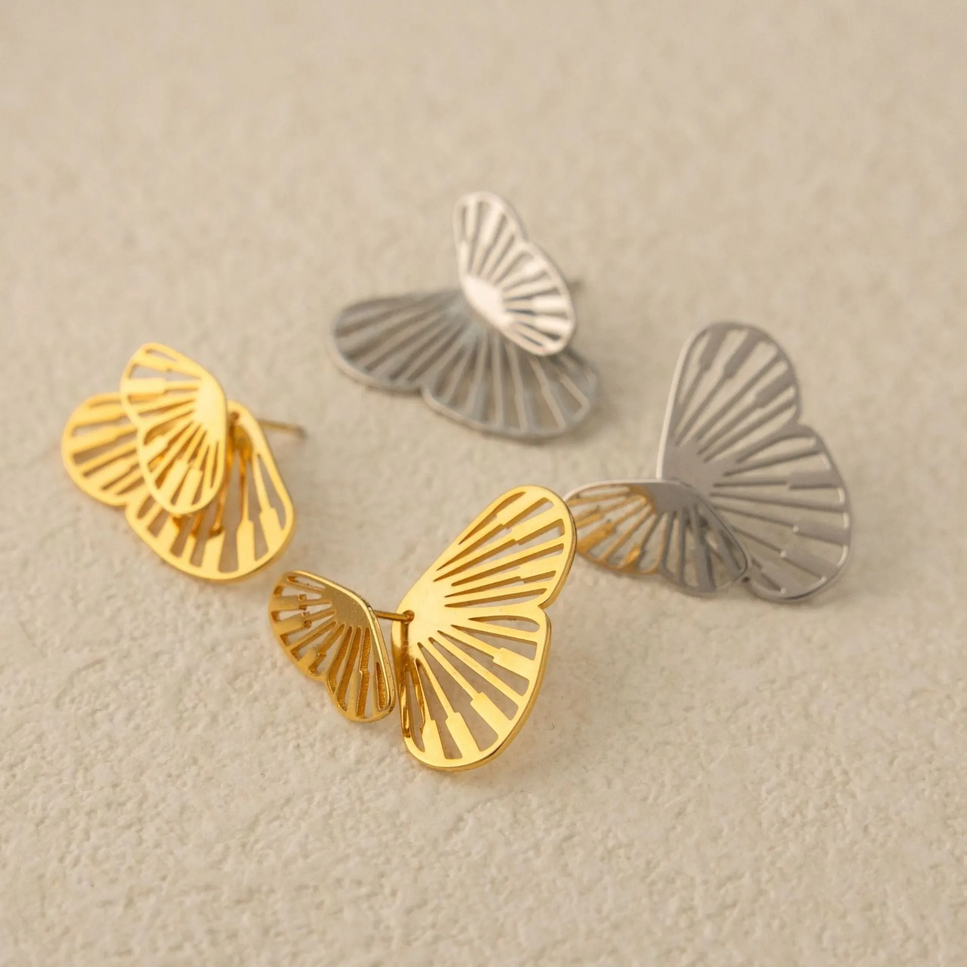 Pre Order:  Butterfly Wing Back Hanging Earrings