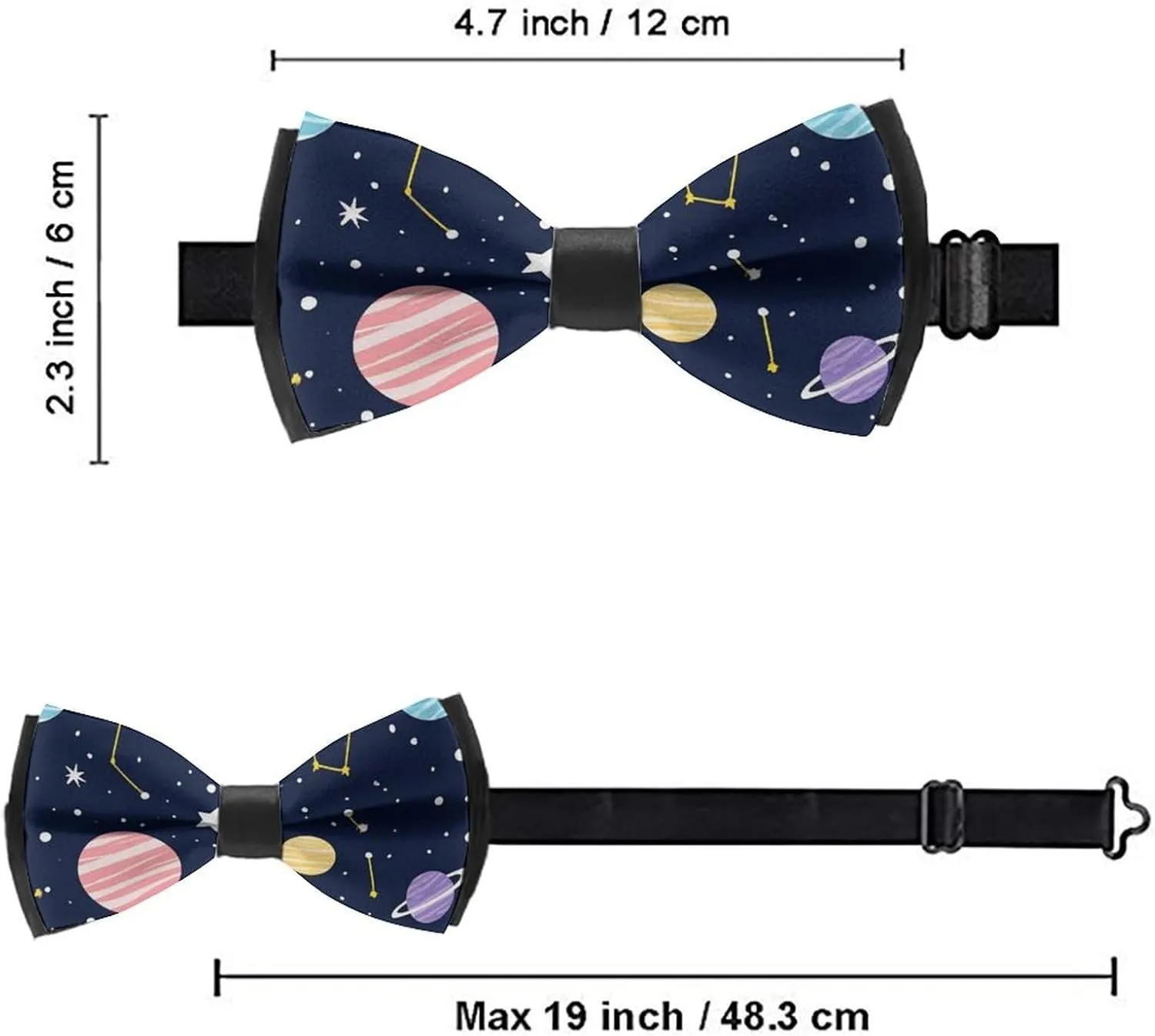 Pre-Tied Bow Ties for Men, Adjustable Classic Formal Business Bow Tie for Wedding