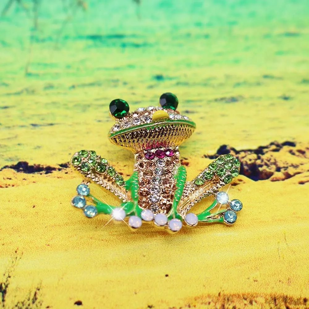 Pretty Animal Brooches Rose Gold and Platinum Plated Full Shining Crystal Brooch Pink Cat's Eye Brooch Pins