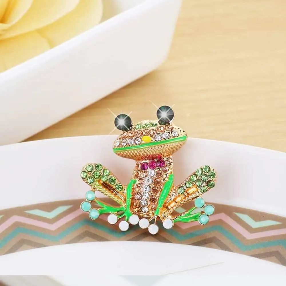 Pretty Animal Brooches Rose Gold and Platinum Plated Full Shining Crystal Brooch Pink Cat's Eye Brooch Pins