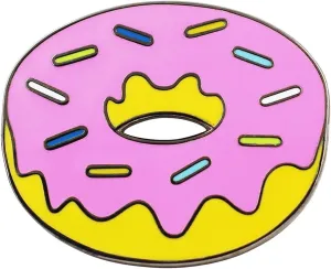 REAL SIC Donut Enamel Pin - Classic Simpsons Donut Pin for Backpacks, Jackets, Hats & Tops