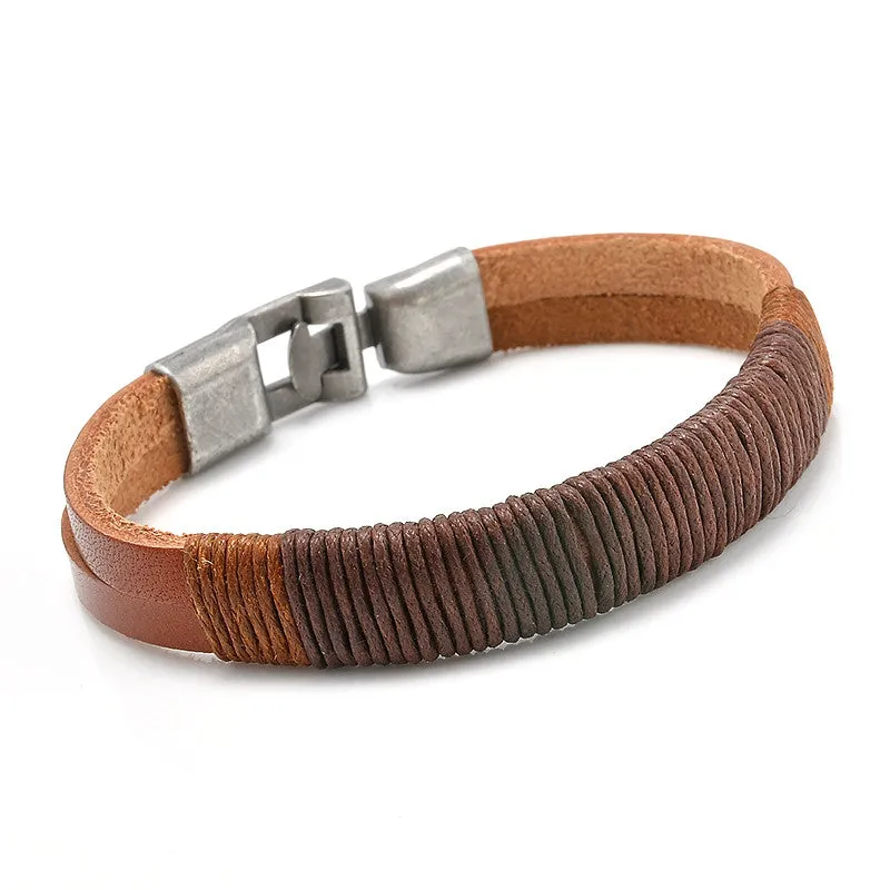 Retro Punk Unisex Leather Bracelet