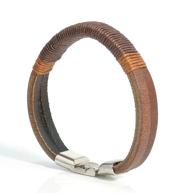 Retro Punk Unisex Leather Bracelet