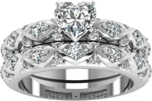 Rings Resin Inlaid Micro-Inlaid Ring Peach Pattern Full American Heart Zircon European Couple and Diamonds Diamonds Rings (Sliver, 11)