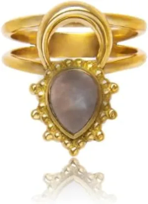 Rising Ring (Moonstone/Labradorite/Turquoise)