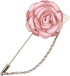 Rose Flower Wedding Brooches Cloth Art Floral Leaf Suit Shirt Lapel Brooch Pin Fashion Jewelry Boutonniere for Men Women Gold Plated