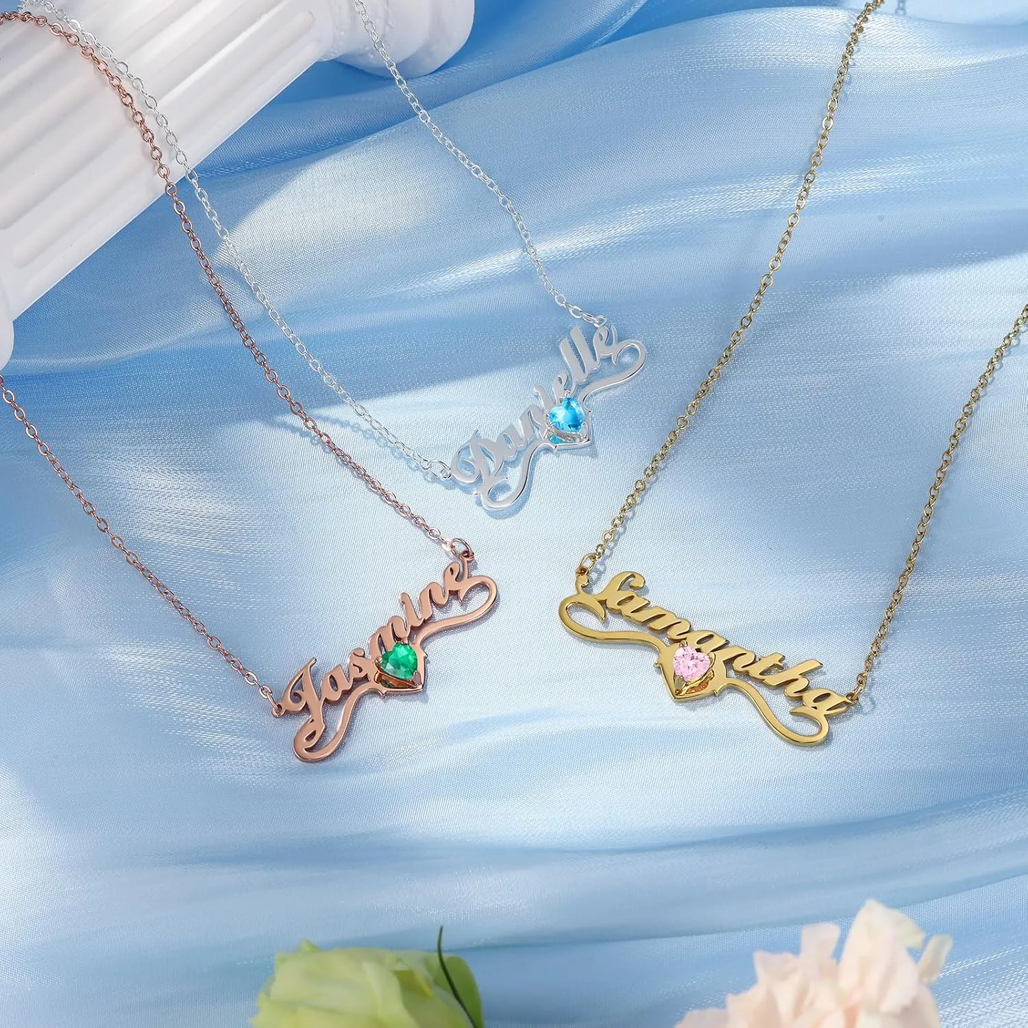 ROSI Mom Gifts from Daughter Custom Name Necklace for Women Personalized Mother Daughter Necklaces Custom Mom Necklace with Kids Names Gifts for Christmas Mothers Day Gifts