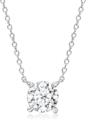 Ross-Simons 1.00 Carat Lab-Grown Diamond Solitaire Necklace in Sterling Silver
