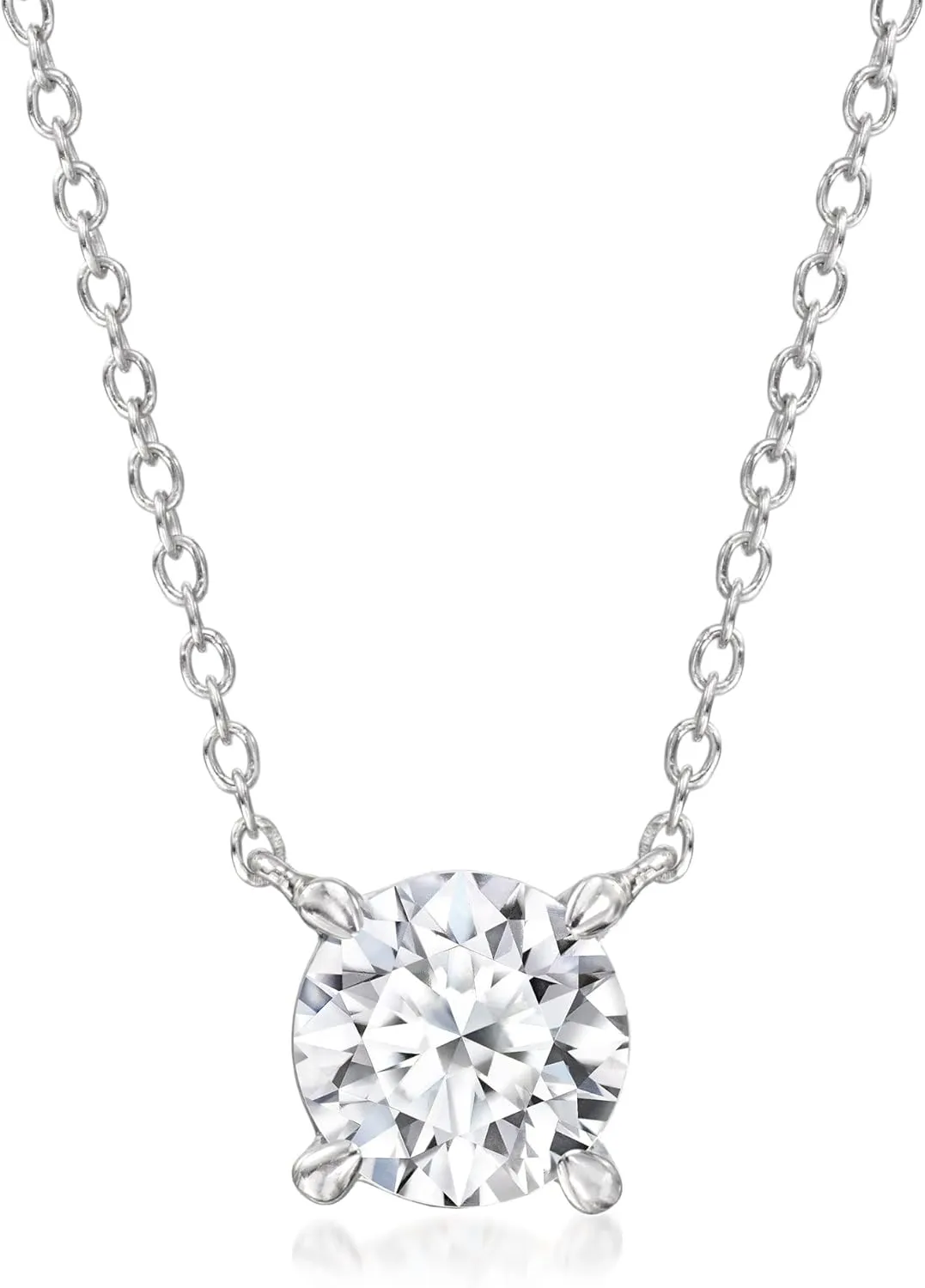 Ross-Simons 1.00 Carat Lab-Grown Diamond Solitaire Necklace in Sterling Silver