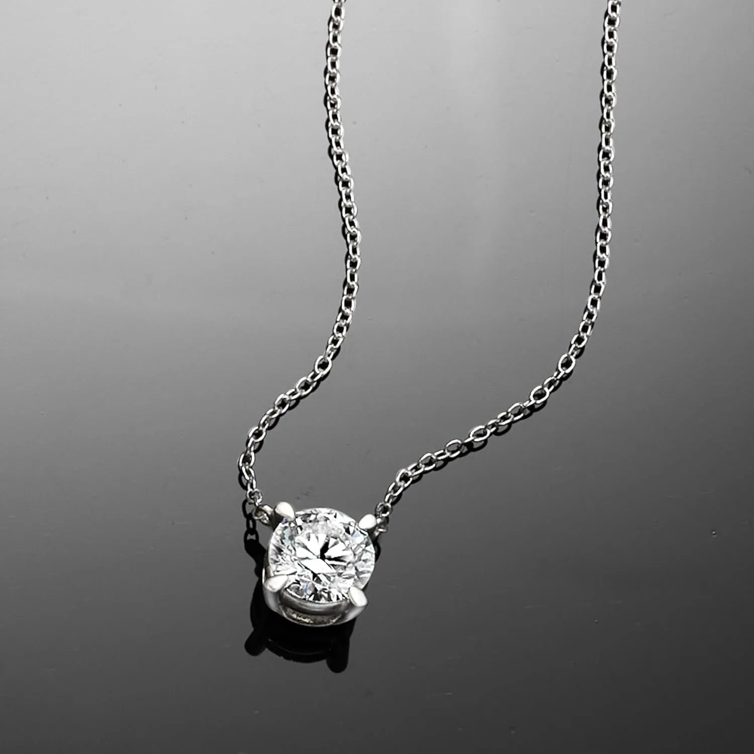 Ross-Simons 1.00 Carat Lab-Grown Diamond Solitaire Necklace in Sterling Silver
