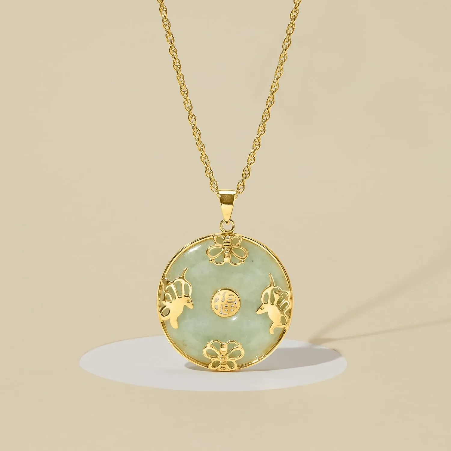 Ross-Simons Good Fortune Butterfly Pendant Necklace in 18kt Gold Over Sterling