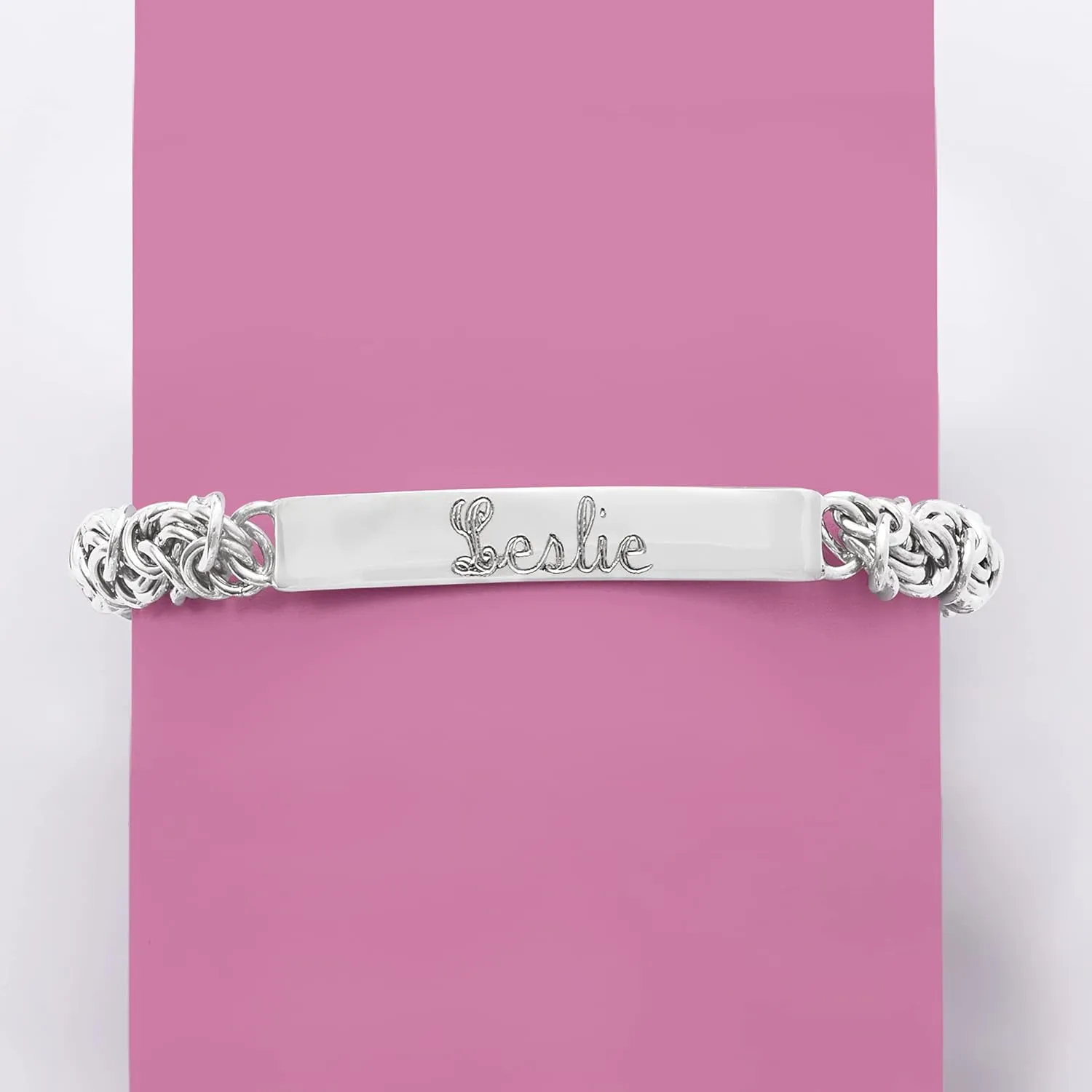 Ross-Simons Italian Sterling Silver Byzantine Personalized Id Bracelet