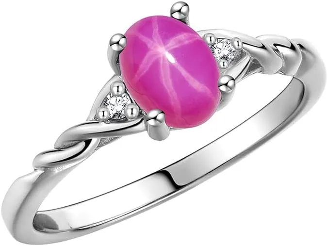 Rylos Sterling Silver Classic Birthstone Ring - 7X5MM Oval Gemstone & Diamonds - Women's Jewelry, Sizes 5-10