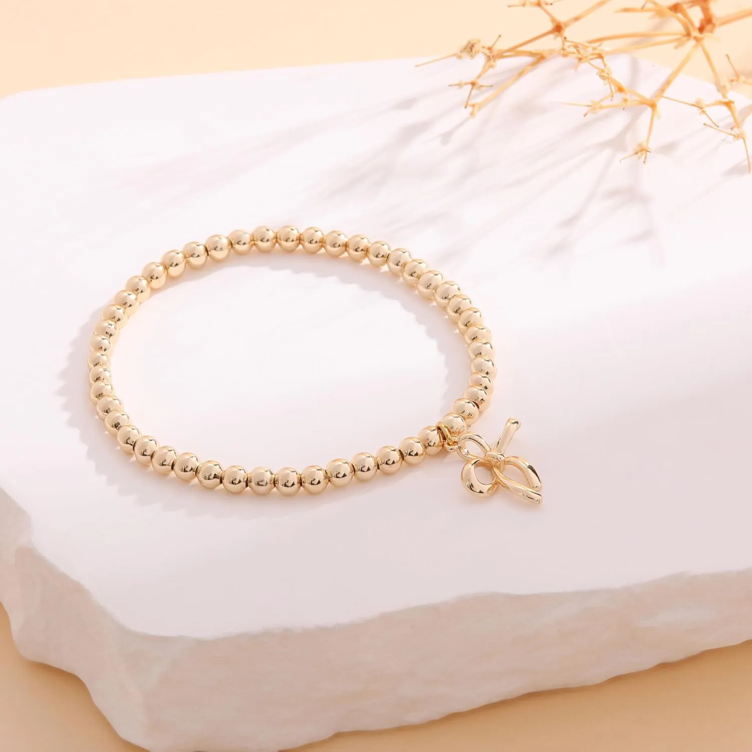 RZKING Gold Bracelets for Women, Evil Eye Butterfly Dragonfly Elephant Charm Bracelets for Women, Friendship Bracelets, Birthday, Retirement, Inspirational Gifts for Women