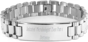 Sarcastic Microbiologist Gifts, Dedicated, Surprise Ladder Bracelet For Colleagues, Engraved Bracelet From Team Leader, Couples bracelet, Ladder bracelet meaning, Friendship bracelet, Infinity