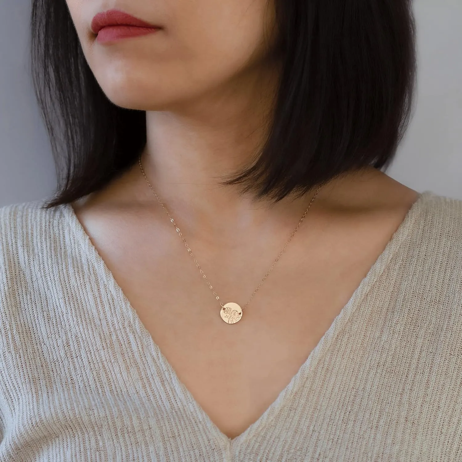September Birth Flower Necklace for Women, 14K Gold Filled Morning Glory Pendant Necklace, Personalized September Birthday Gift, Personalized Birth Month Flower Jewelry