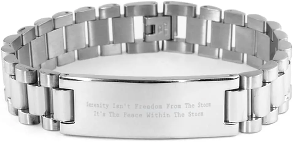 Serenity Isn't Freedom from The Storm Bracelet,Sobriety Gifts for Men Women,Gifts for Sobriety,Sobriety Bracelet,Serenity Prayer,Sober Gifts,Ladder Bracelet