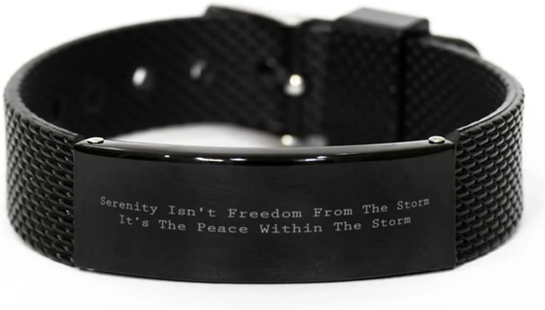 Serenity Isn't Freedom from The Storm Bracelet,Sobriety Gifts for Men Women,Gifts for Sobriety,Sobriety Bracelet,Serenity Prayer,Sober Gifts,mesh Bracelet