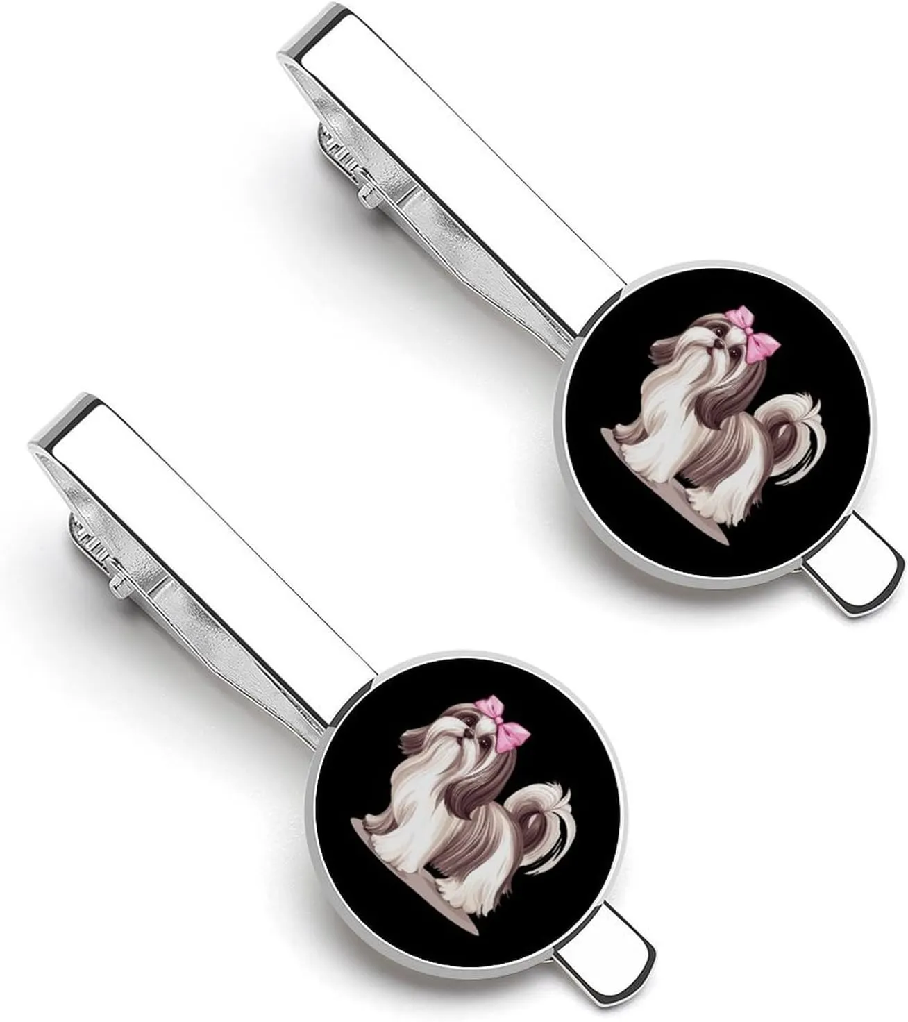 Shih Tzu Tie Clip Classic Necktie Bar Pinch Clothing Accessories for Wedding Party Business
