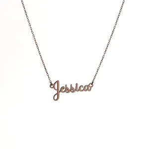 Silver Custom Made Pendant Personalized Jewelry, Personalized Name Necklace Sterling Silver Pendant, Adjustable Chain by HStudio