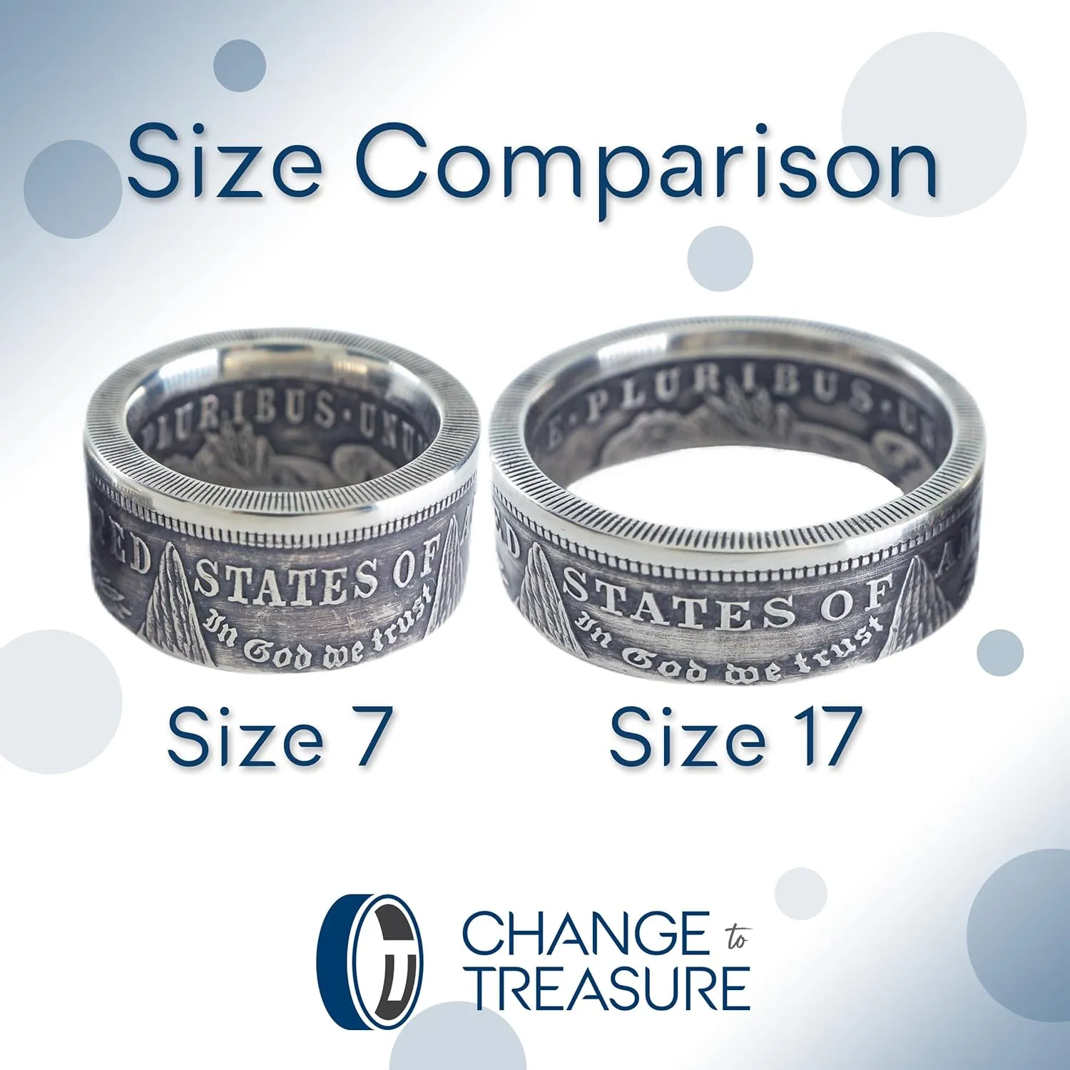 Silver Mens Rings - Handcrafted 1921 Morgan Silver Dollar Rings Made In USA | Men's Rings Silver Crafted from Authentic Silver Coins | Real Silver Rings for Men | Change To Treasure (Patina, 10)