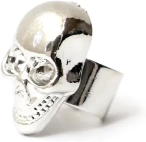 Skull Ear Cuff Metal Wrap Silver Tone CA02 Skeleton Earring Gothic Punk Fashion Jewelry