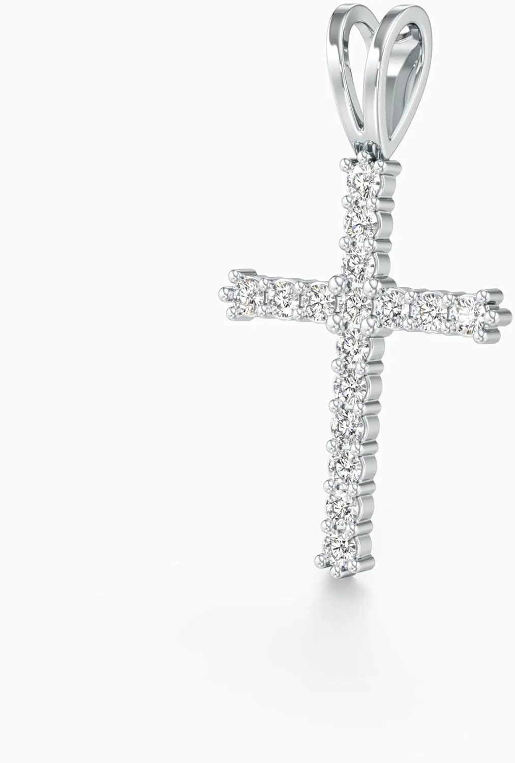 Solid Gold and Diamonds Holy Cross Pendant, Religious Jewelry, Unisex Jewelry