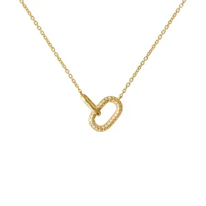 Sparkle Oblong CZ GP Necklace