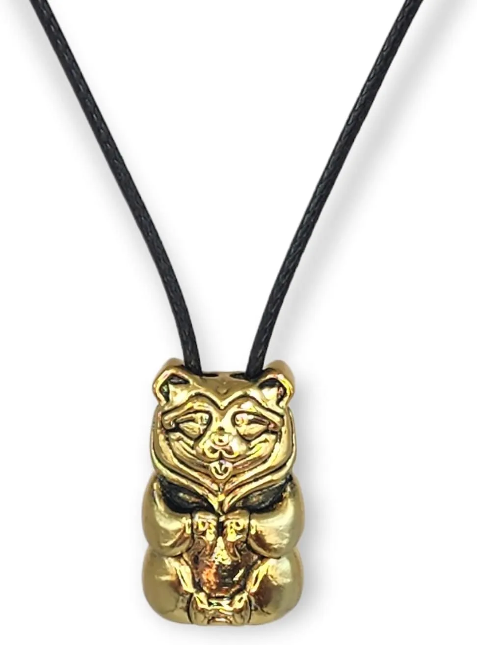 Spirit Animal Tribal Bead Necklace Native American Zodiac Unique Symbolic Inspirational Gold Pendant